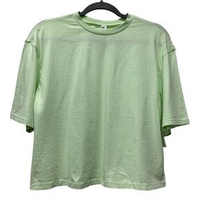 New! Nordstrom BP. solid crew-neck t-shirt, organic cotton, lime green, small